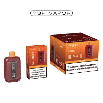 500mAh 15ml 10000 Puff Vape Τύπου C Αναφορτιζόμενο Vape Box με οθόνη