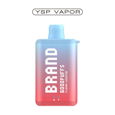 10 ml 6000 Puff Vape E Cigarette επαναφορτιζόμενο μόνιμο κουτί βιπ