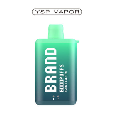 10 ml 6000 Puff Vape E Cigarette επαναφορτιζόμενο μόνιμο κουτί βιπ