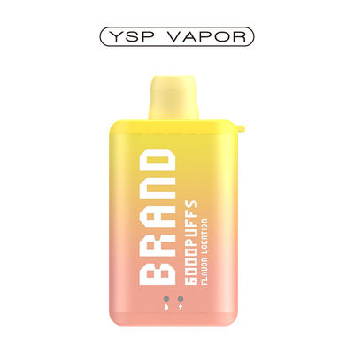10 ml 6000 Puff Vape E Cigarette επαναφορτιζόμενο μόνιμο κουτί βιπ