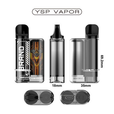 OEM 3ML Vape Pod System 800 Puffs Smart Vape Pen Χωρίς νικοτίνη